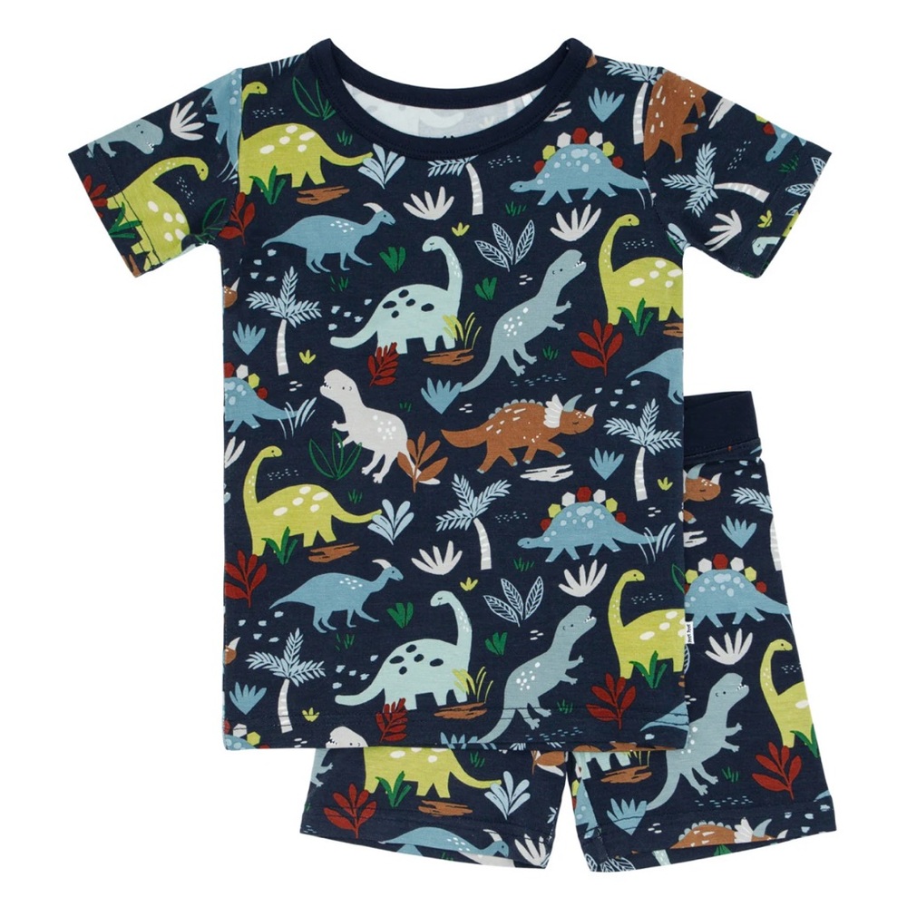 EUC - Little Sleepies Jurassic Jungle two piece bamboo pajamas